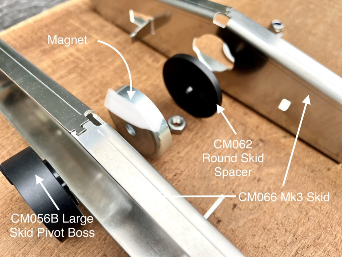 PXL-SKID-SM Panther Extra Long Pivoting Skid Assembly Smaller 35mm MILLS