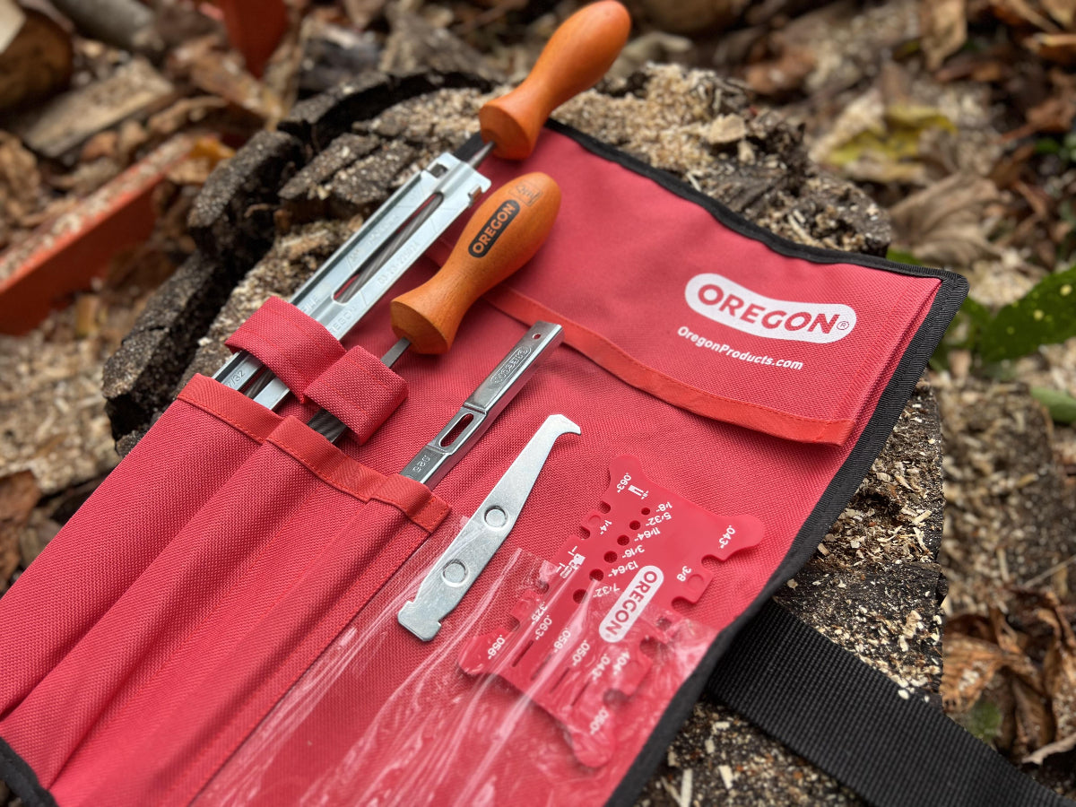 558488 Oregon Pouch with 4.0mm[5/32"] - Files 3/8 Lo Pro and 1/4 Chains