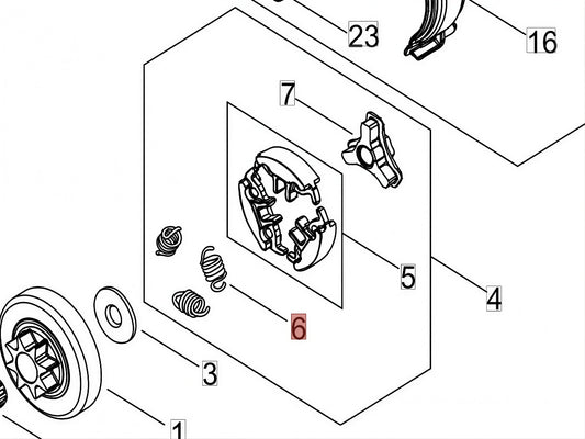 A566-000290 2511 Clutch Spring