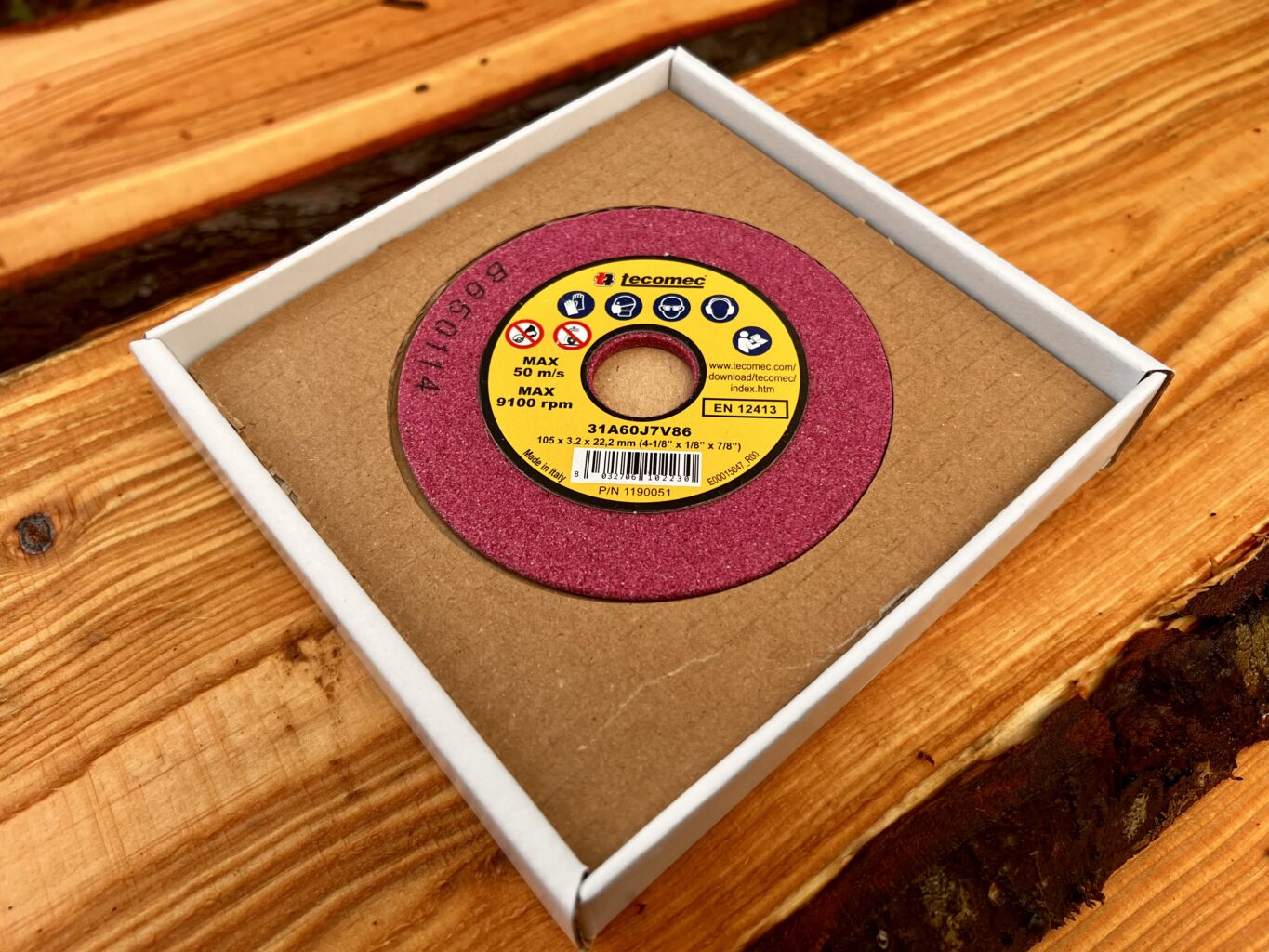 K00204016 Tecomec Grinding Wheel 105 x 22.2 x 3.2mm[1/8″] Pack of 5