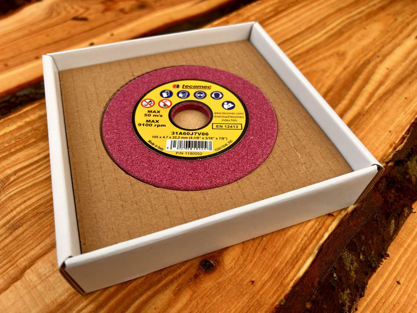 K00204017 Tecomec Grinding Wheel 105 x 22.2 x 4.7mm[3/16″] Pack of 4