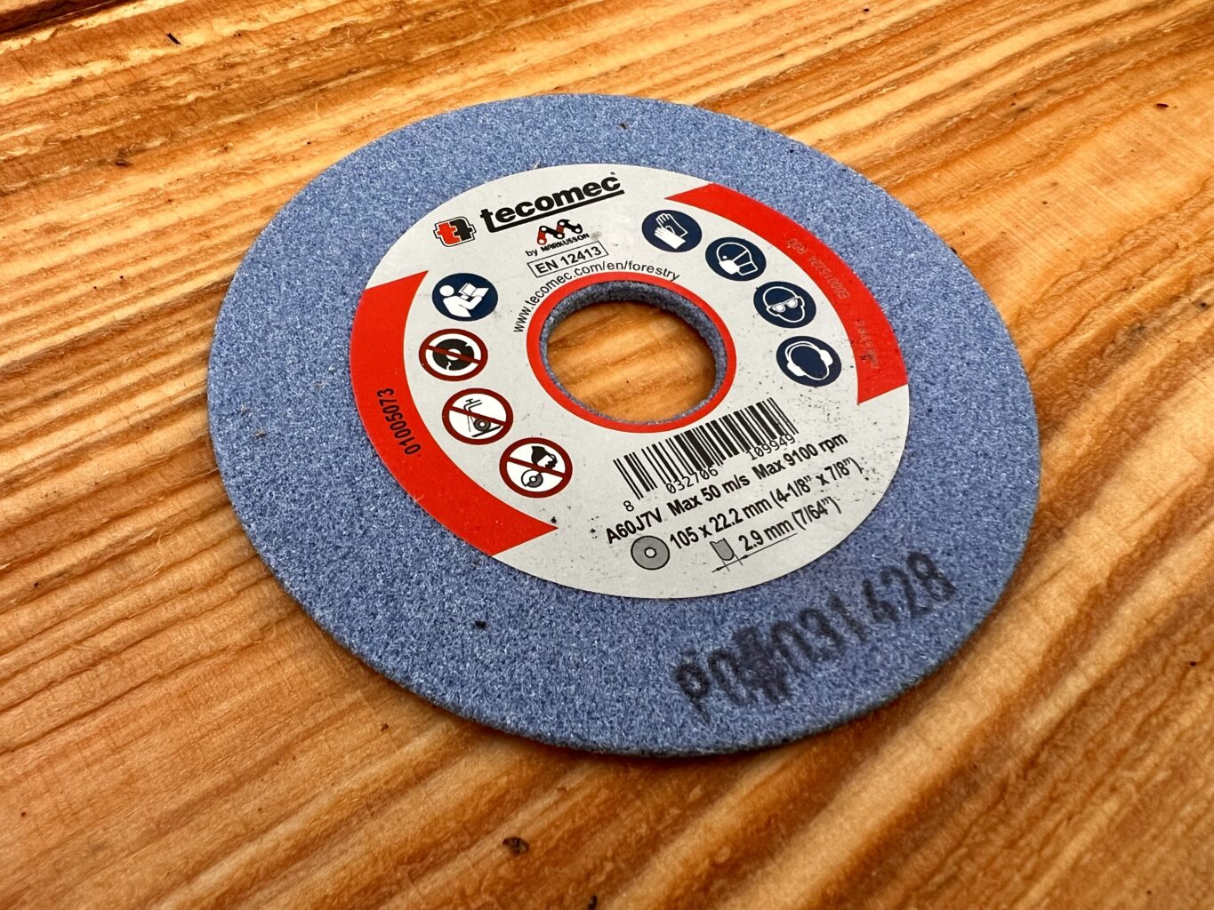 K00204073 Tecomec Grinding Wheel 105 x 22.2 x 2.9mm[7/64″]