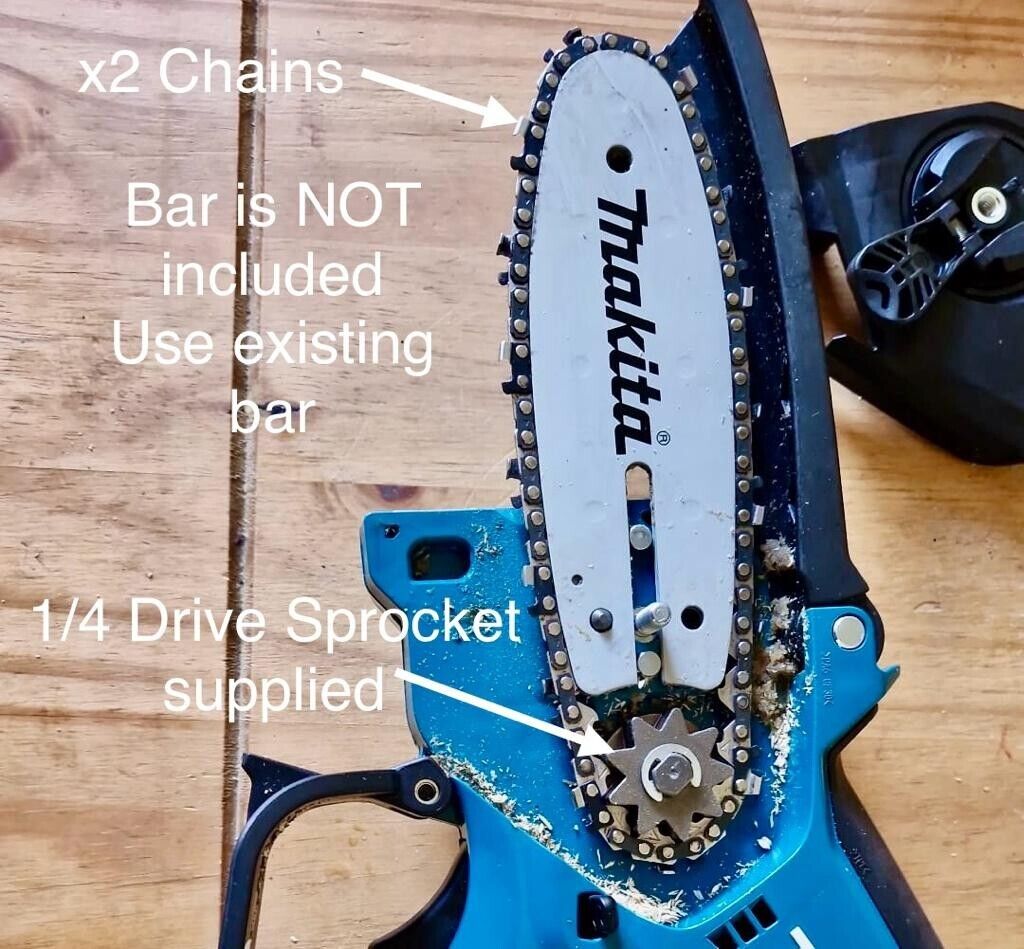 KIT 4 10cm Panther Mini Conversion Kit 2xChains Sprocket Makita DUC101 DUC150