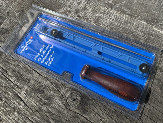 LC10081-532 Vallorbe File Holder + File 4.0mm[5/32"] Sharpens 1/4 & 3/8 Lo Pro Chains