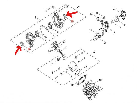 V505-000070 Oil Seal Echo CS-2511 TES, CS-2511 WES